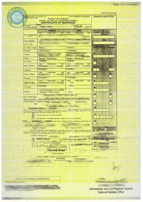 philippines marriage certificate.